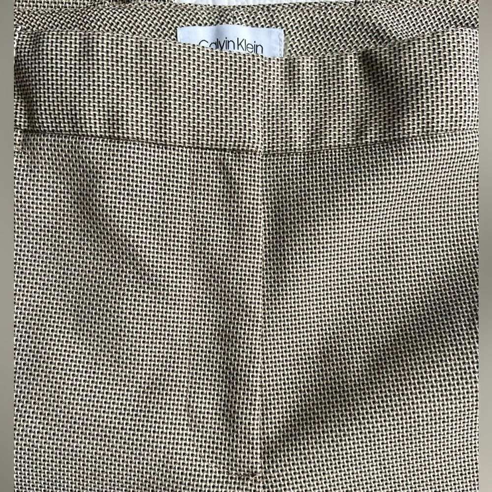 Calvin Klein Slim Fit Tan Brown Trousers Slacks sz 8 - Picture 4 of 9
